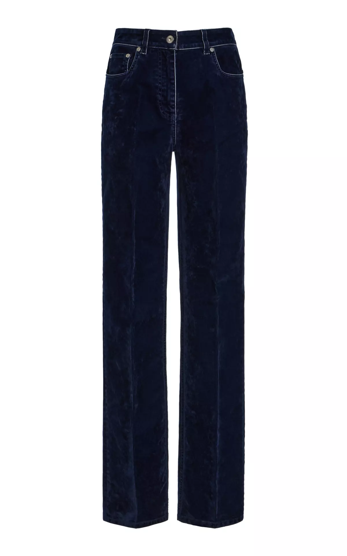 Cotton-Blend Velvet Trousers