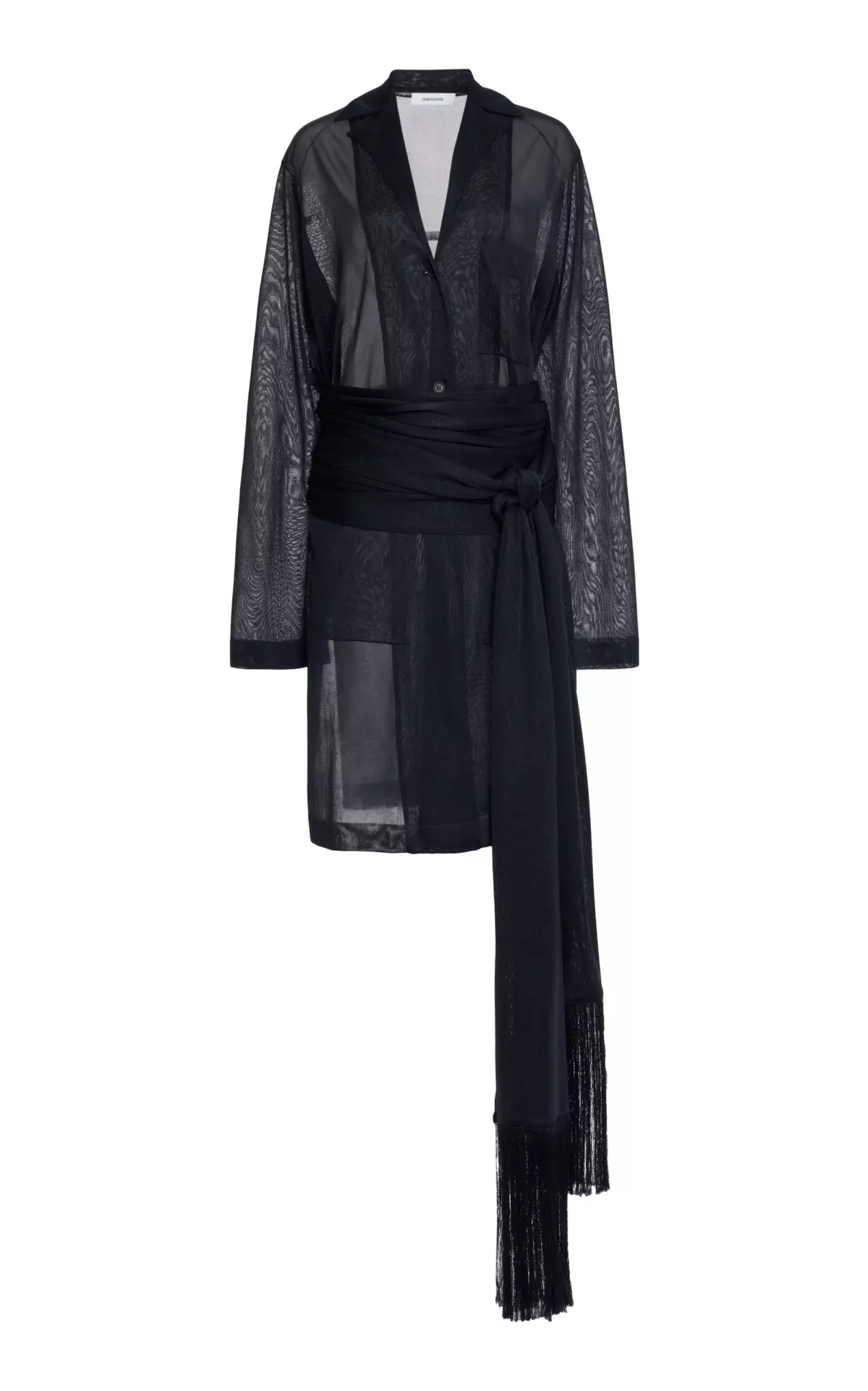 Single-Breasted Sheer Jacket