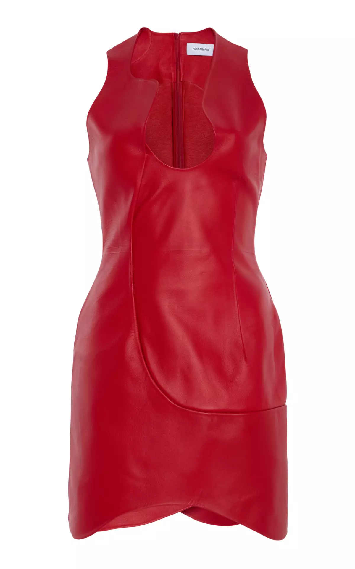 Cutaway Leather Mini Dress