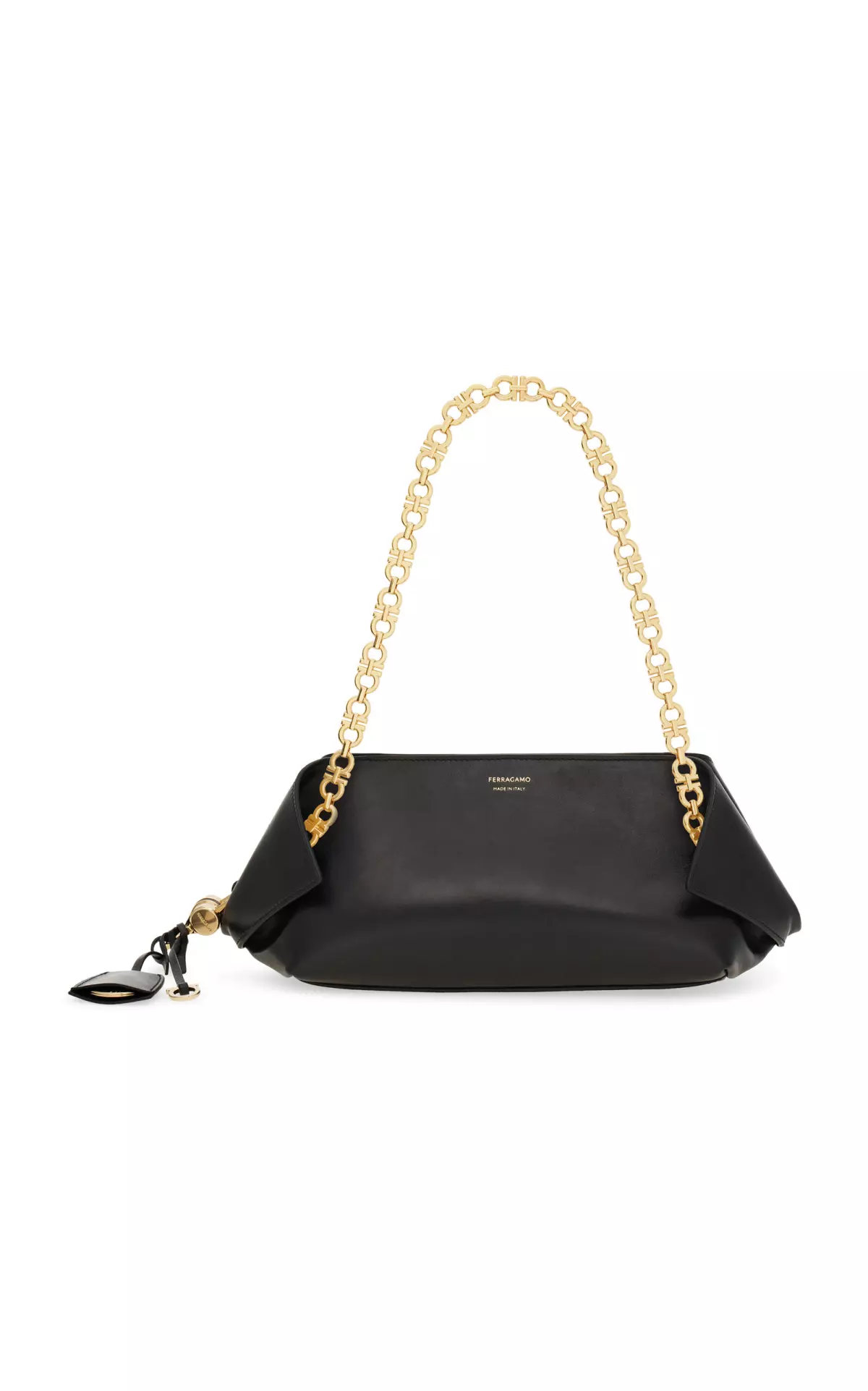 Scarf Chain Leather Shoulder Bag