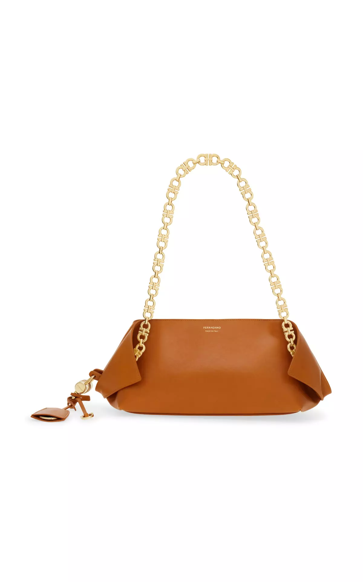 Scarf Chain Leather Shoulder Bag