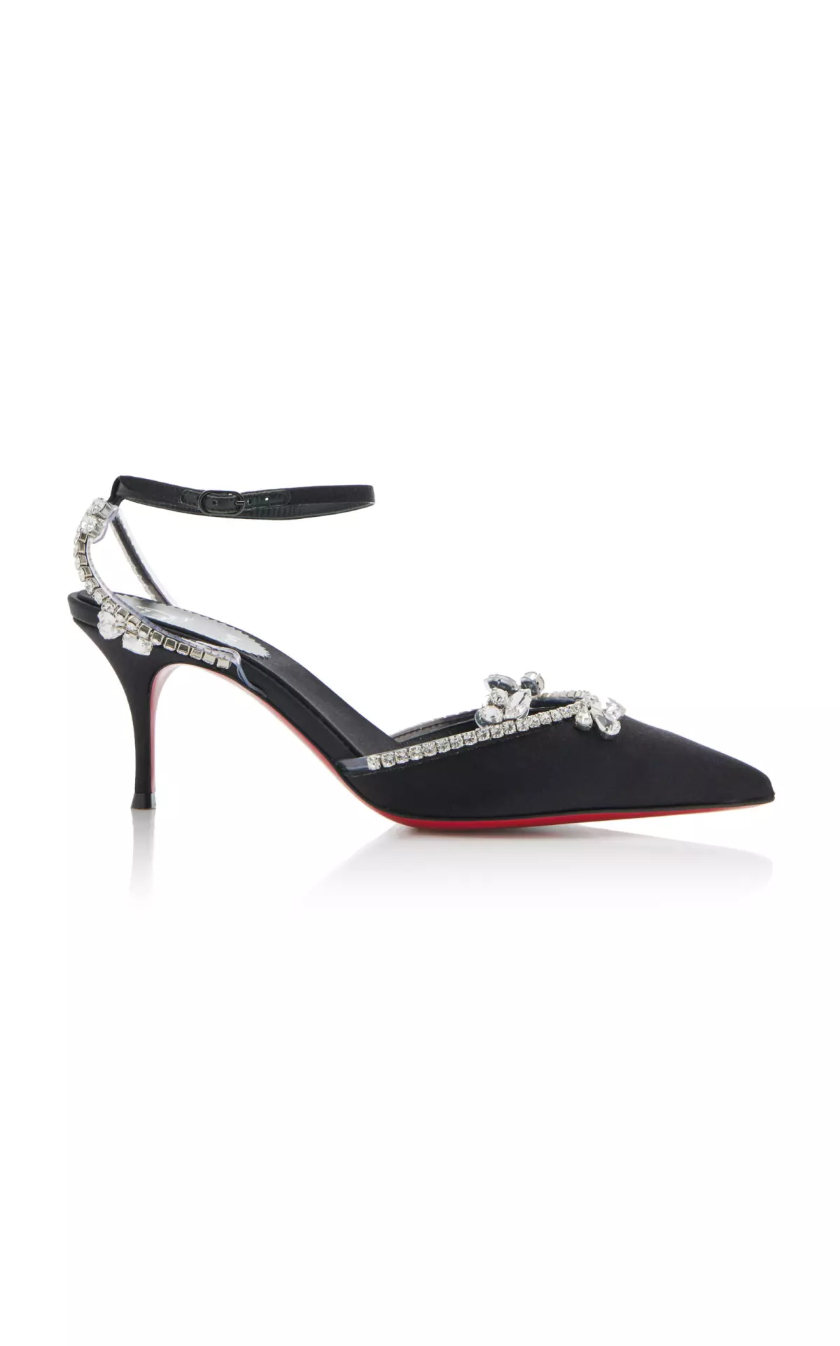 Marykate Queen 70mm Crystal-Embellished Crepe Satin Pumps