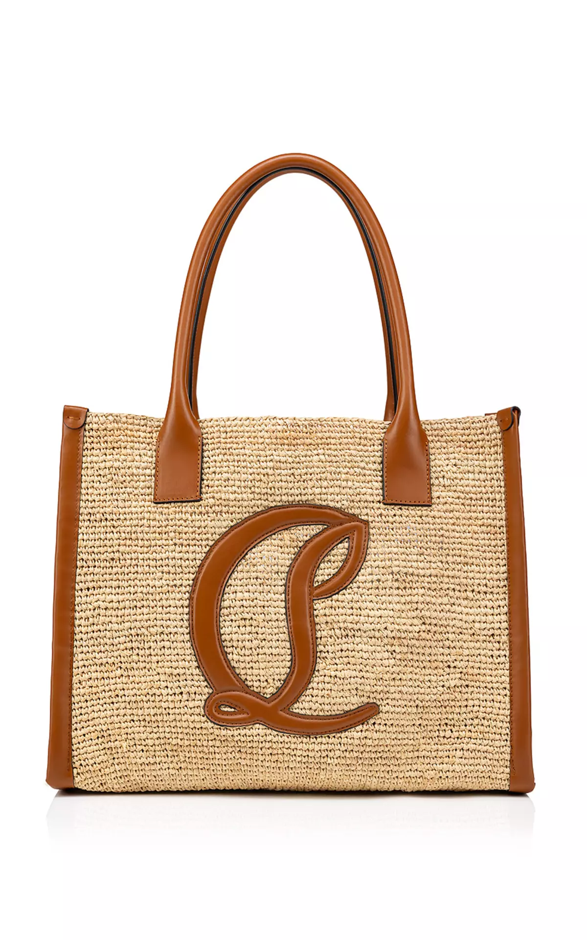 By My Side E/W Woven Raffia Tote Bag