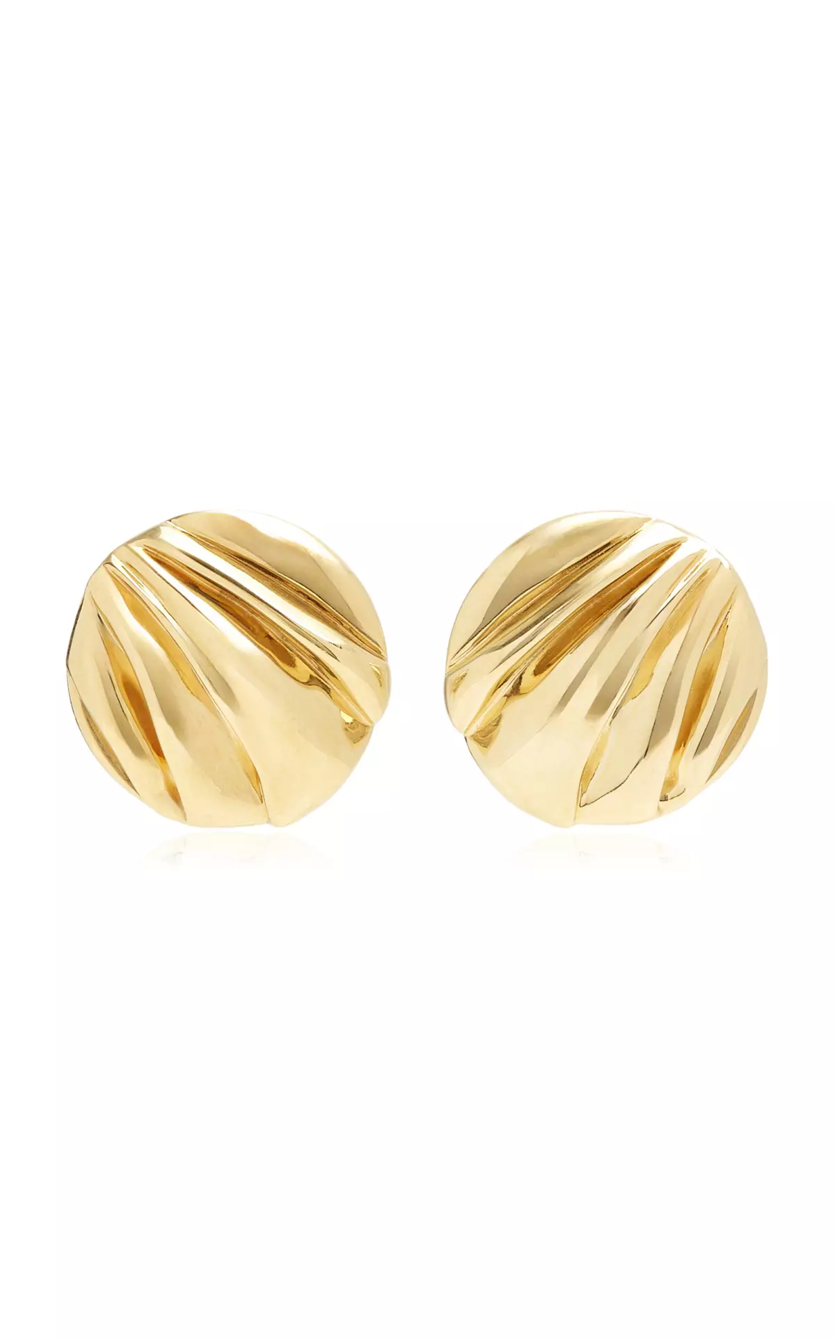 Chloé Pleats Brass Earrings