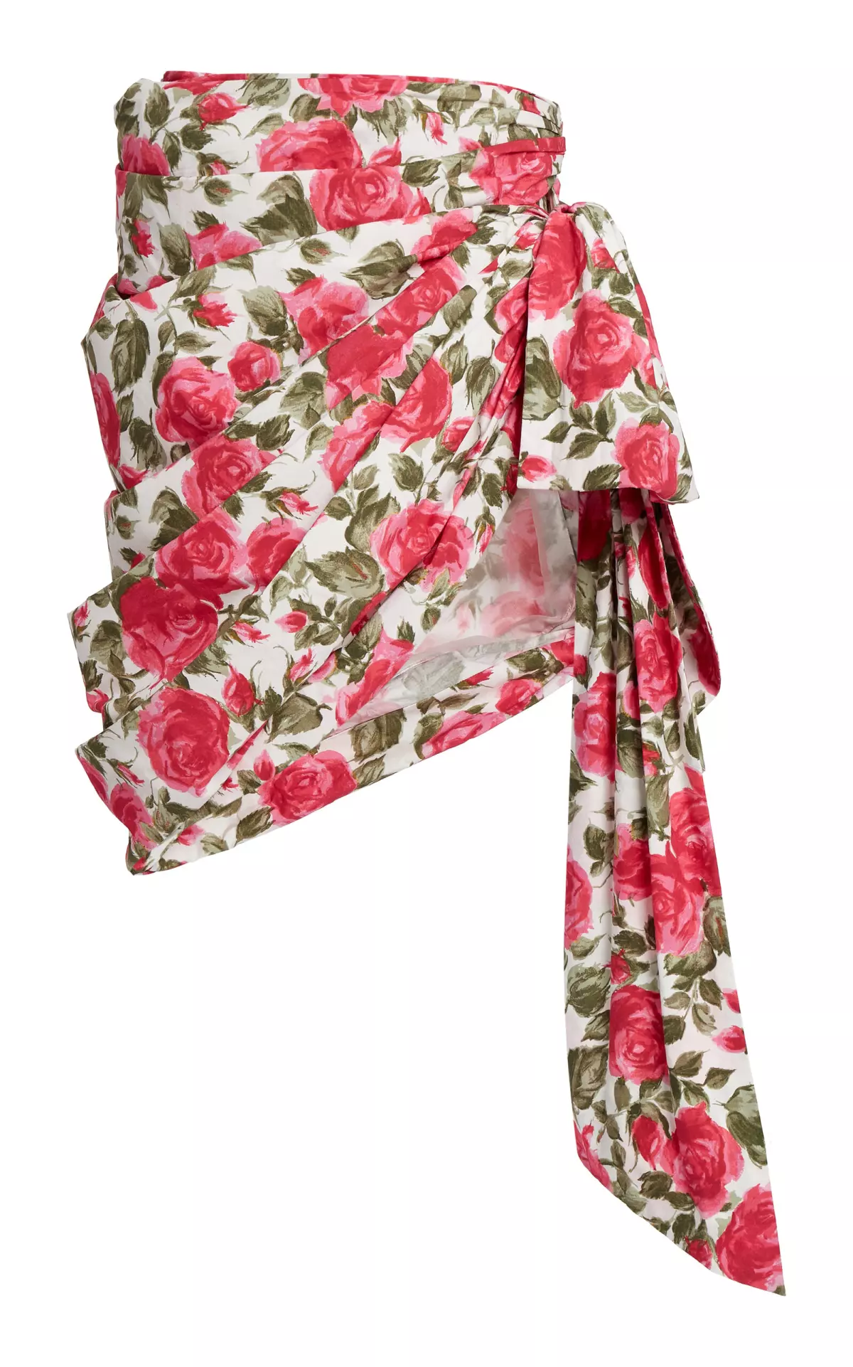 Printed Ruched Knee-Length Skirt