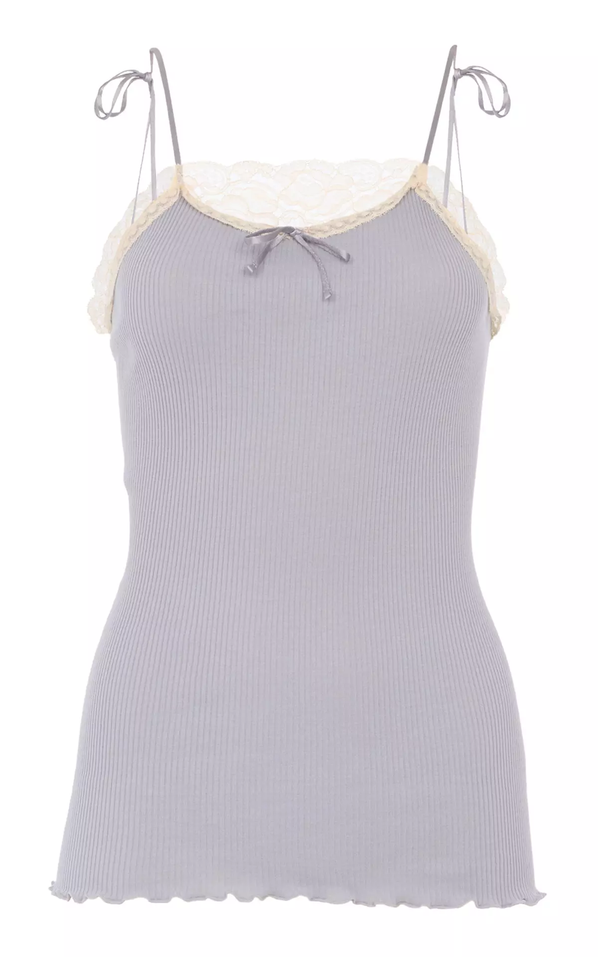 Lace-Trimmed Cotton-Blend Top