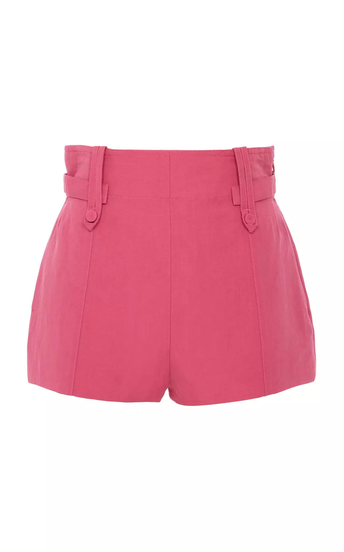 High-Rise Linen-Blend Shorts