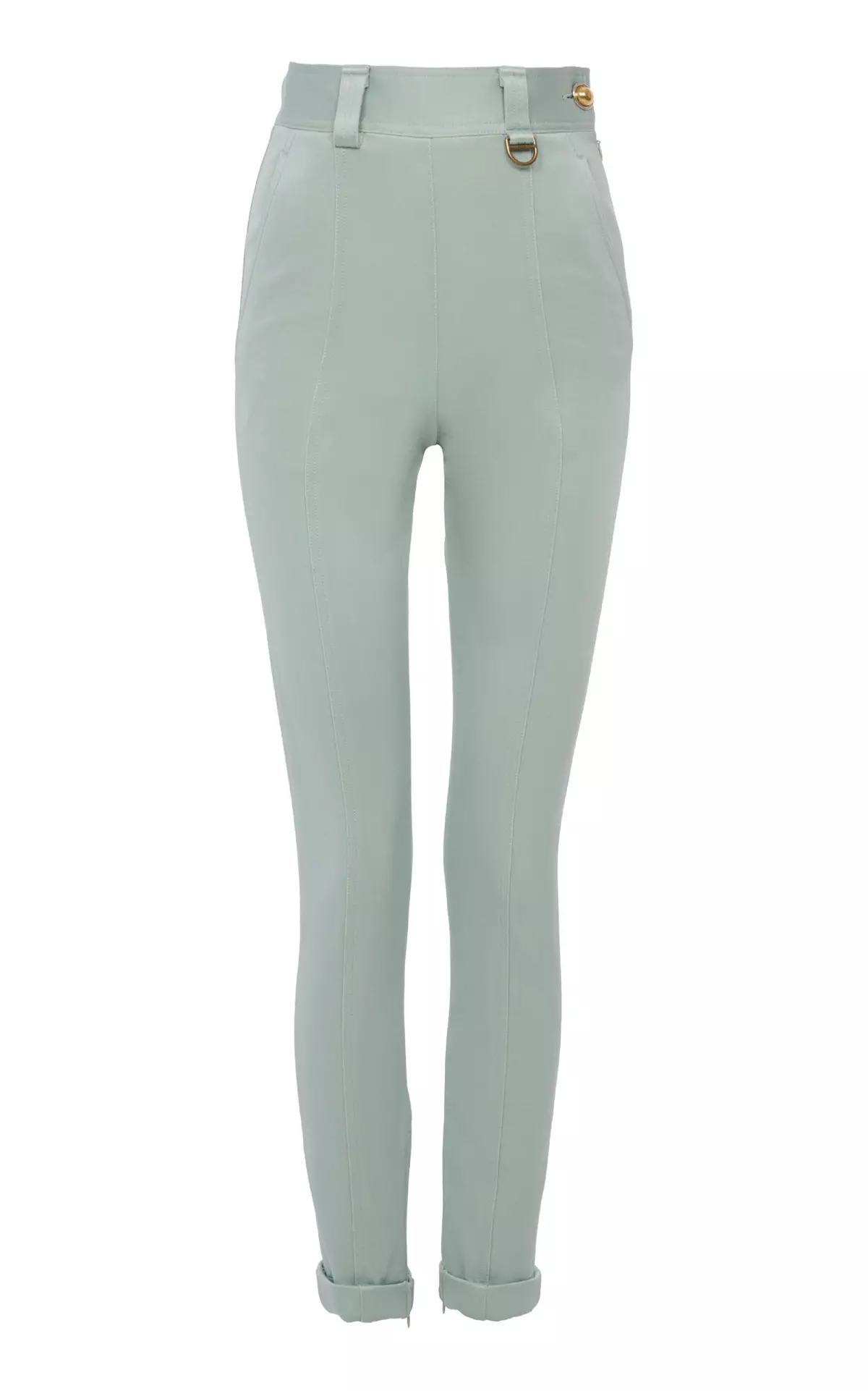 Satin-Finished Cigarette Pants