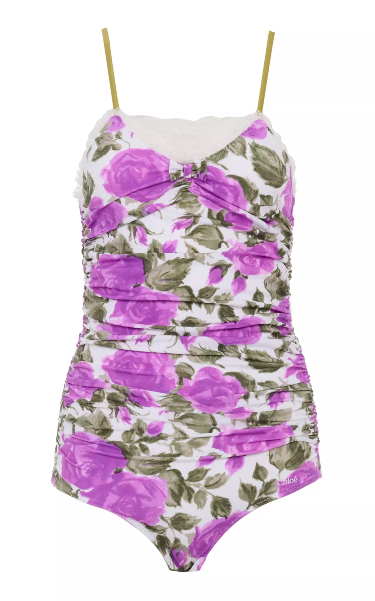 Printed Ruched Bodysuit