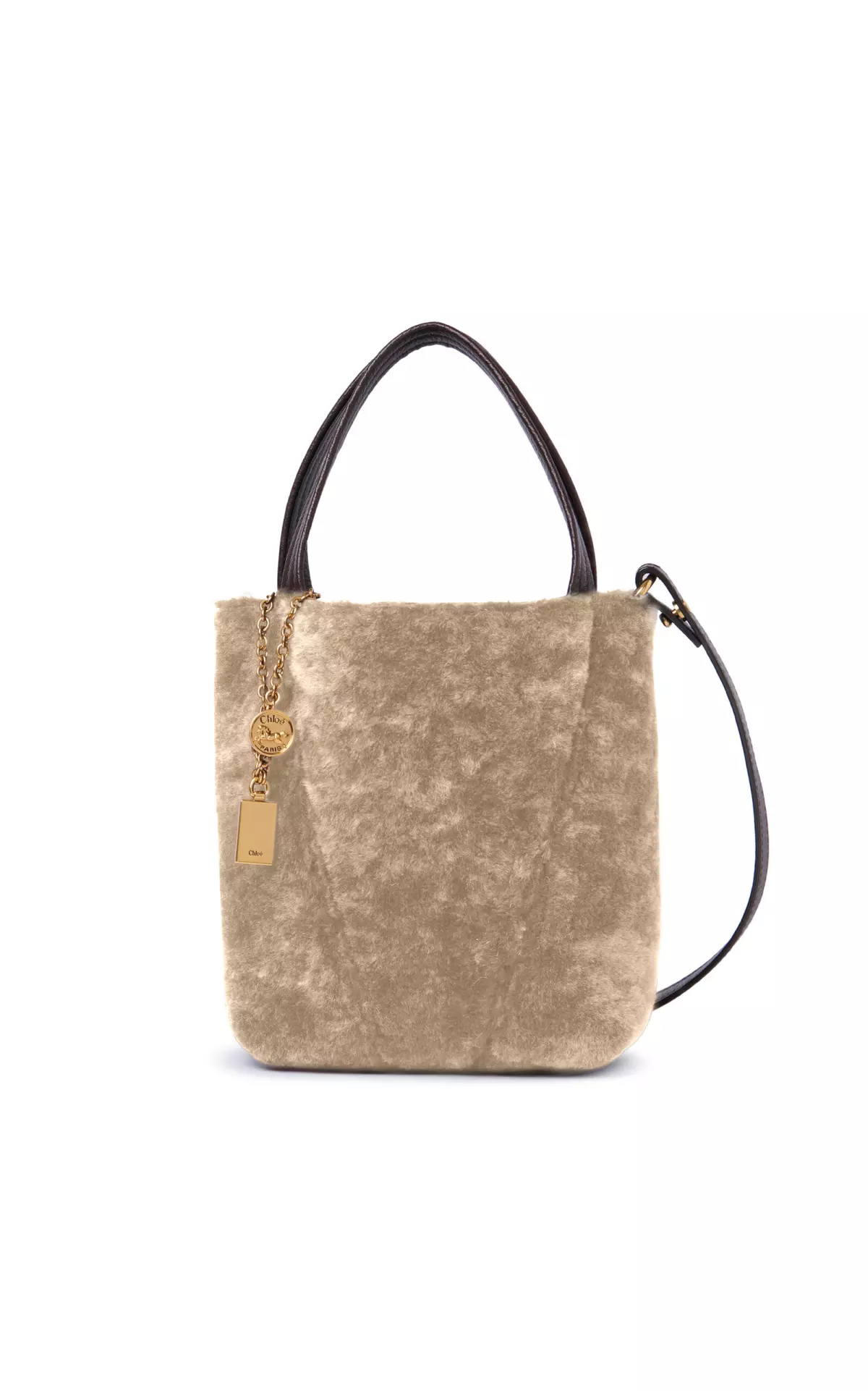 Spin Shearling Bucket Bag