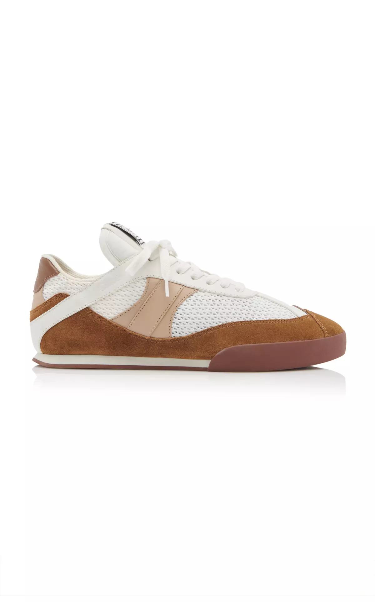Low-Top Leather-Mesh Sneakers