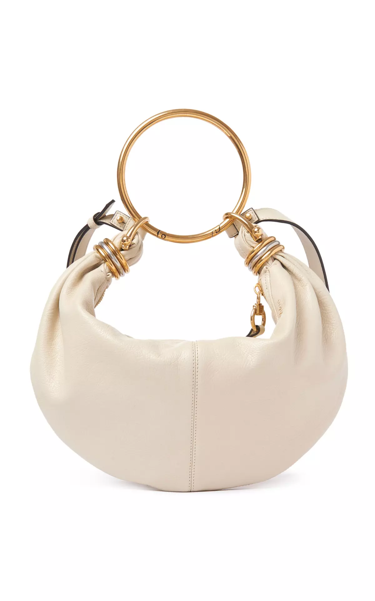 Bracelet-Handle Leather Shoulder Bag