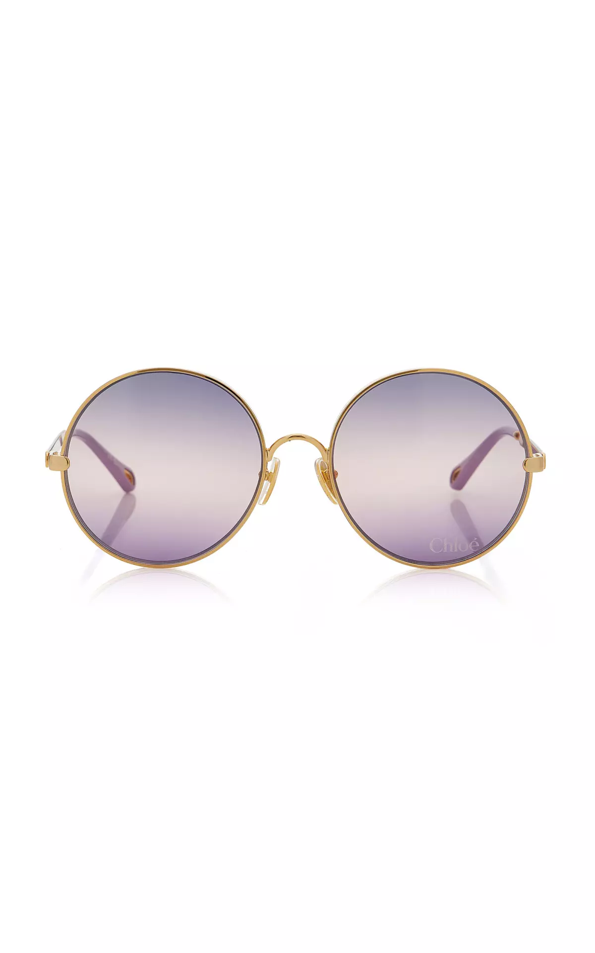 Aly Round-Frame Metal Sunglasses