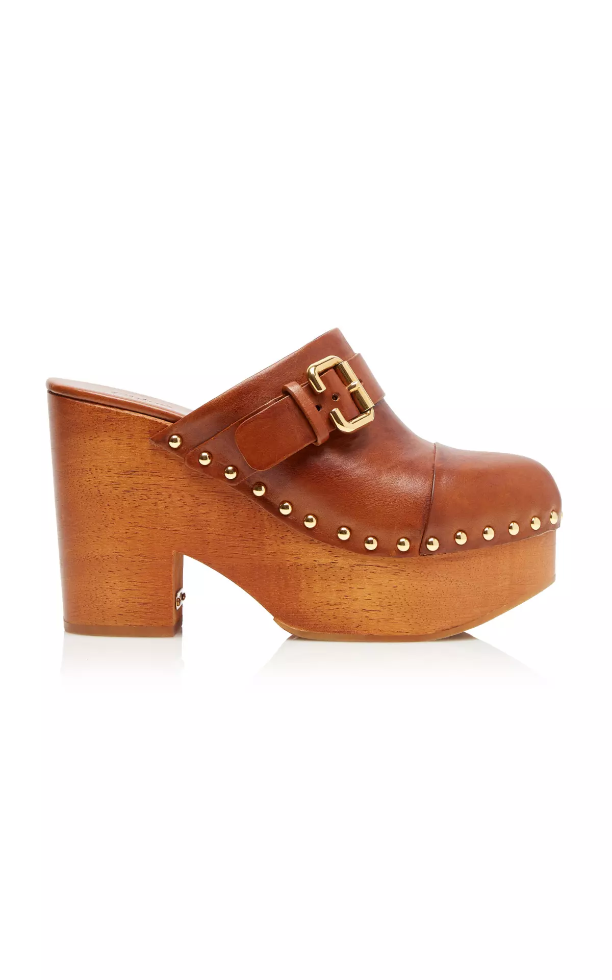 Jeannette Leather Platform Clogs
