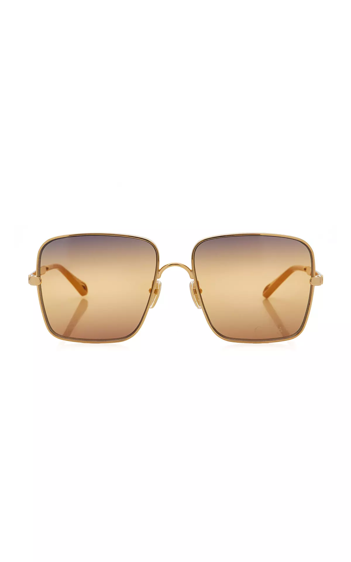 Aly Square-Frame Metal Sunglasses