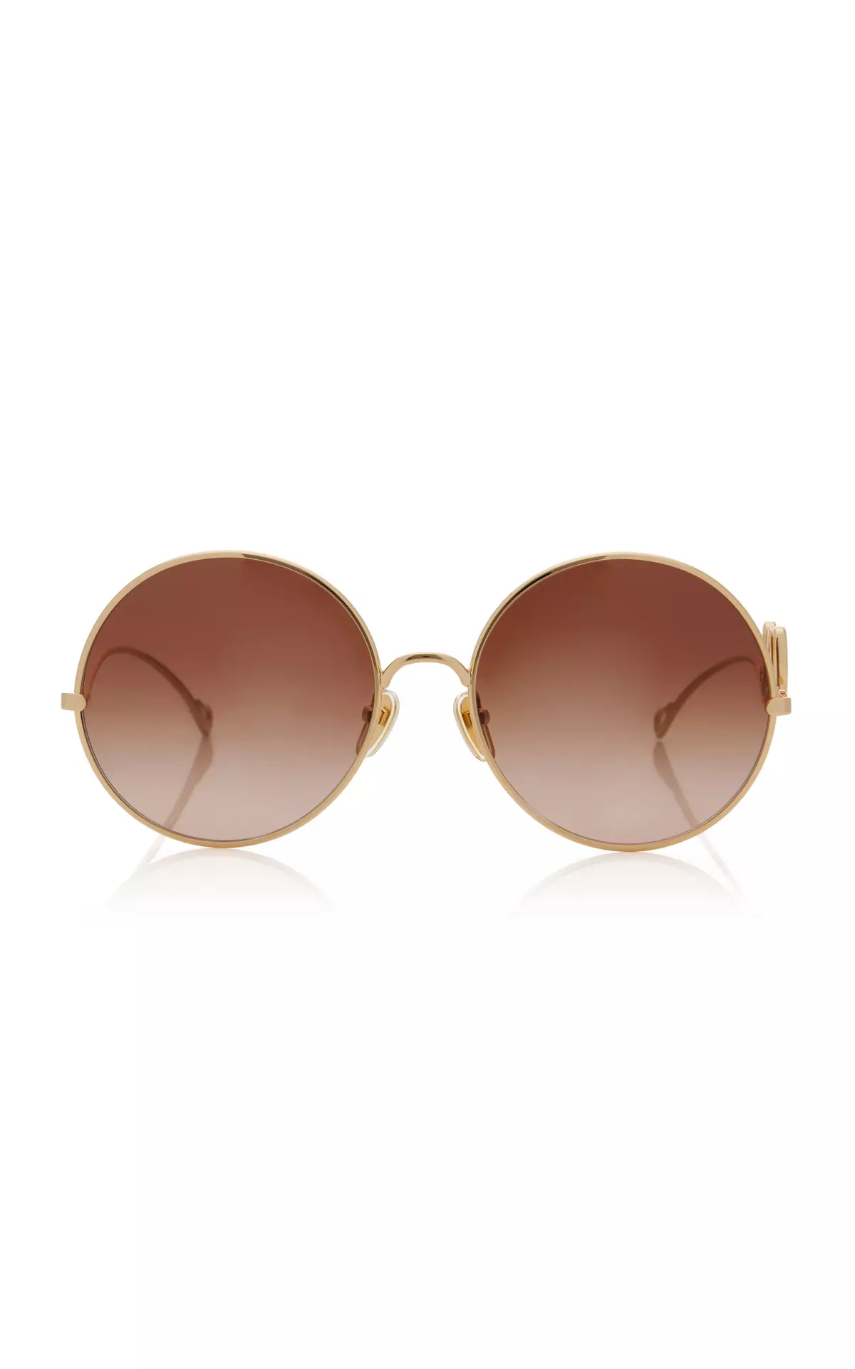 Chloé Iconic Round-Frame Metal Sunglasses