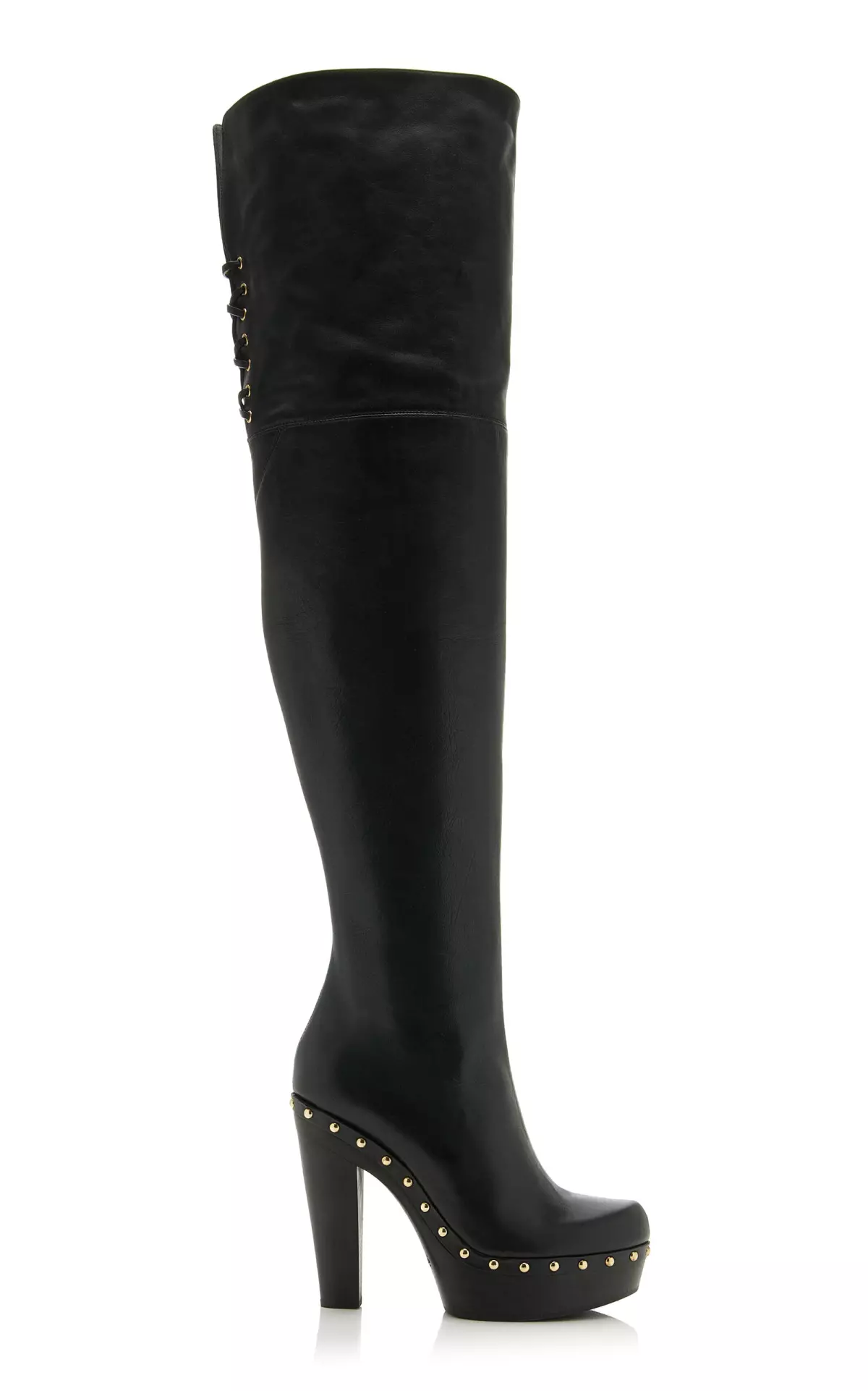 Lola Studded Leather Over-The-Knee Boots