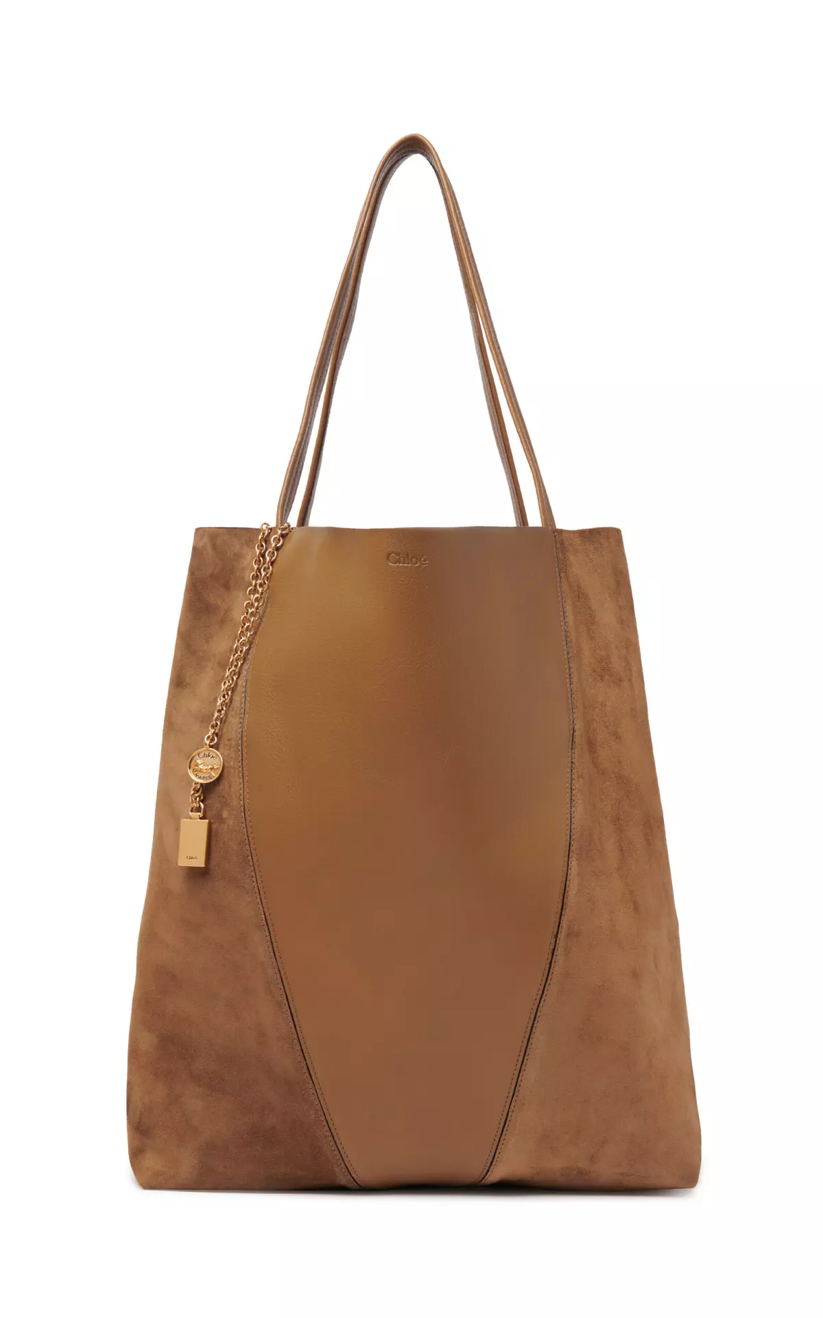 Spin Leather and Suede Tote Bag