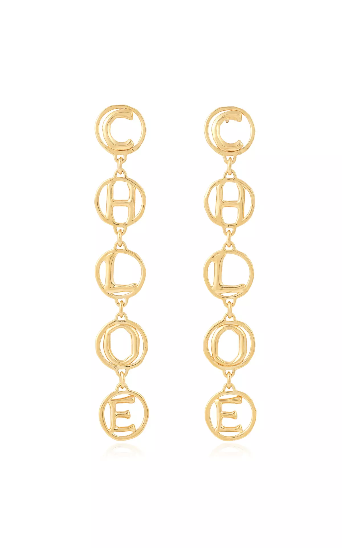 Gold-Tone Logo Drop Earrings