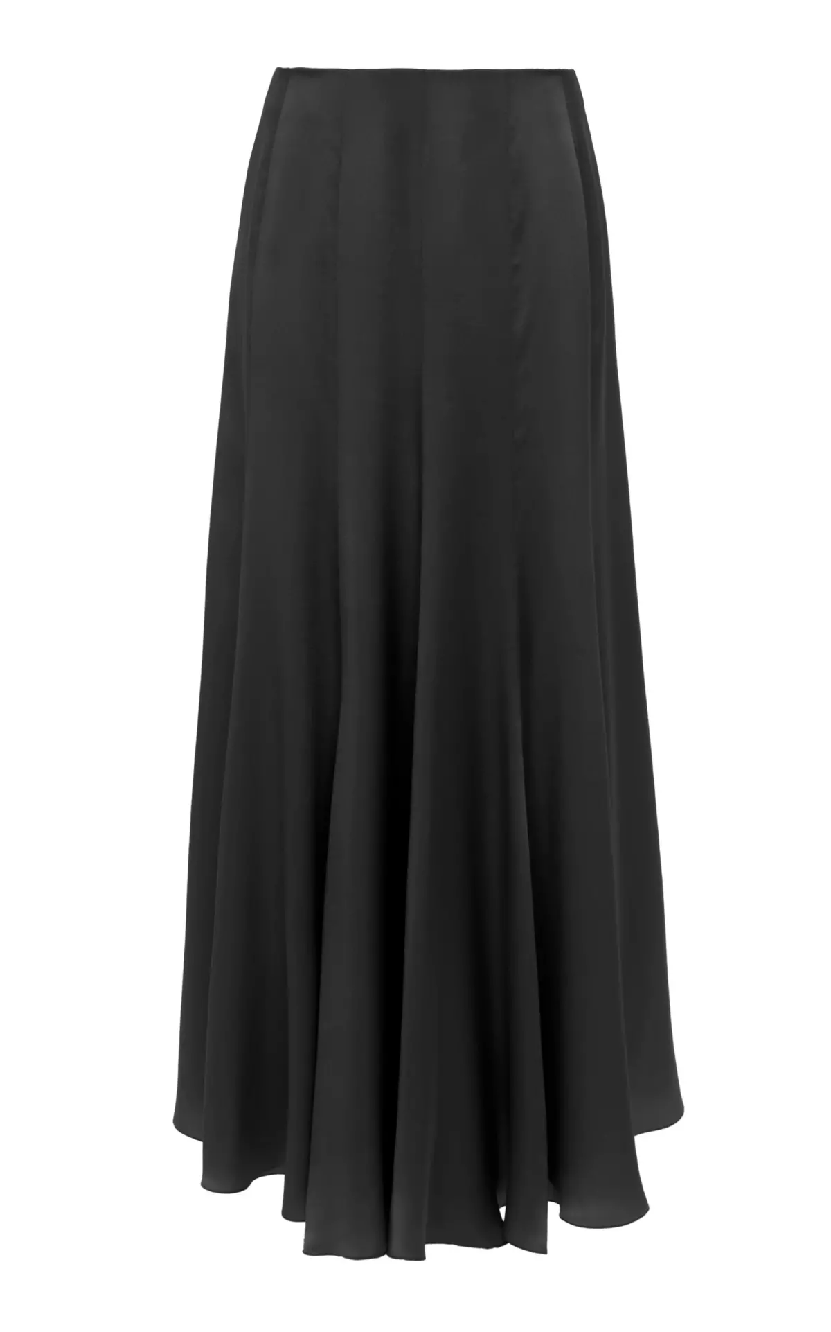 Washed Silk Satin Maxi Skirt