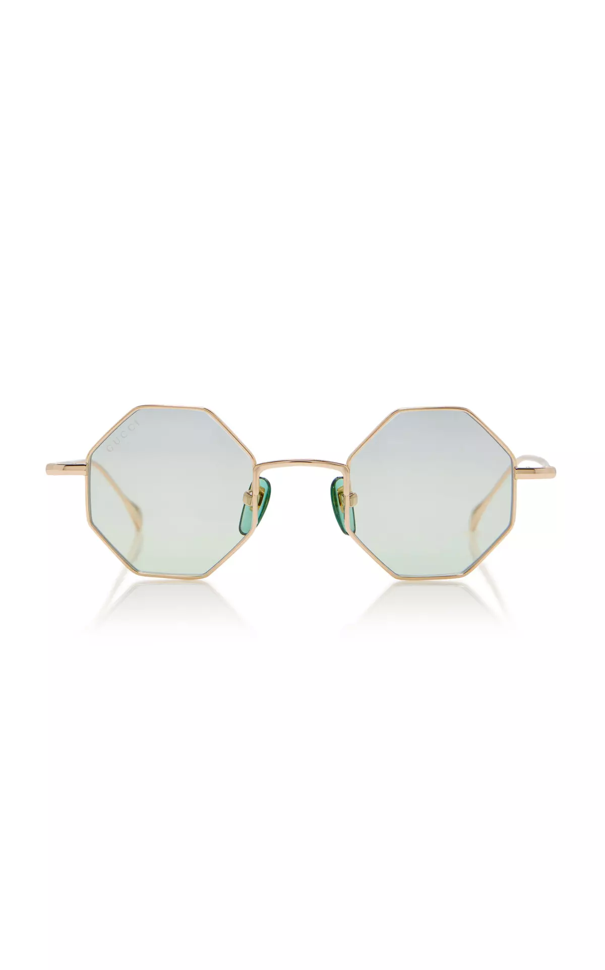 Octagon-Frame Metal Sunglasses