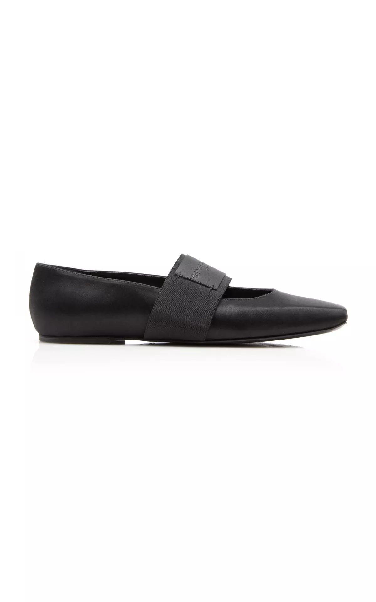 Sliced Square Satin Ballet Flats