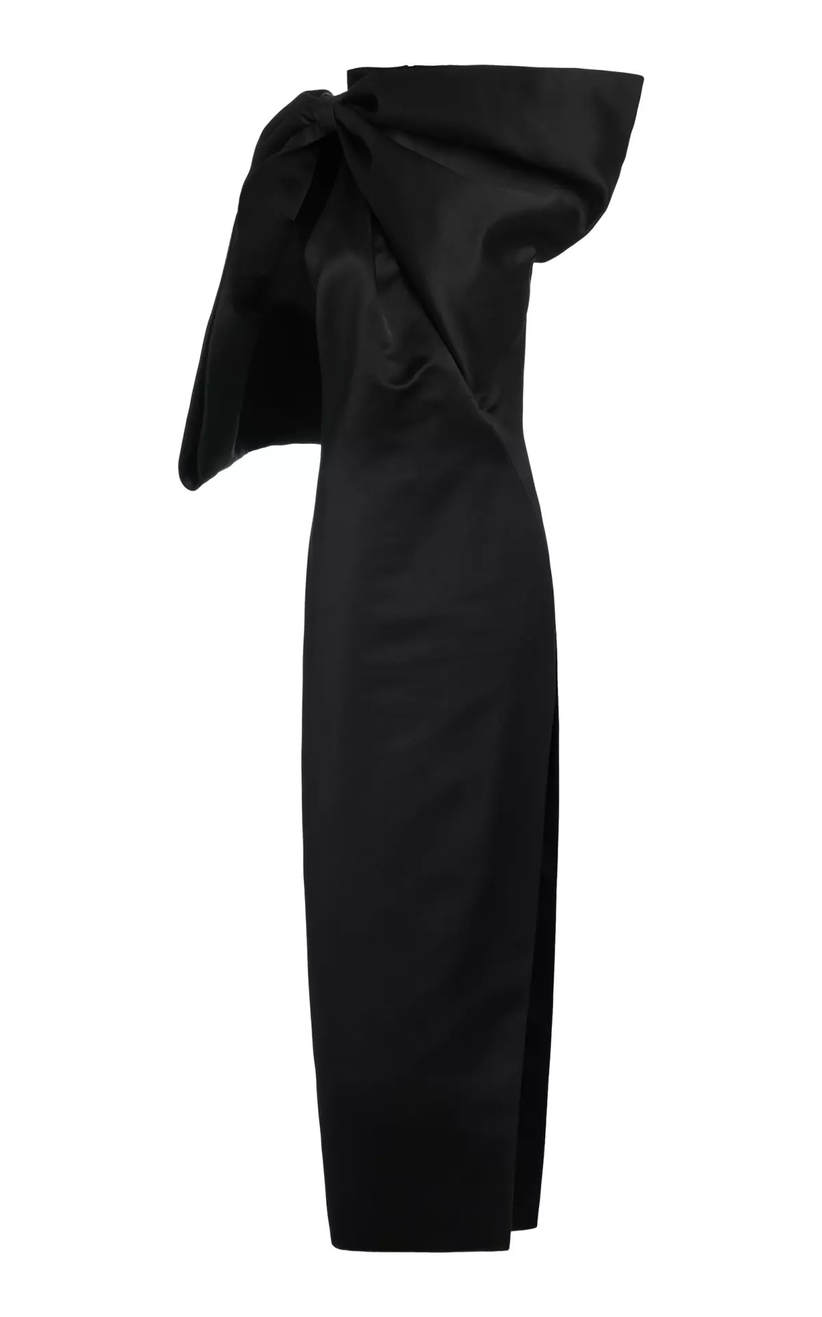 Bow-Embellished Silk Maxi Dress