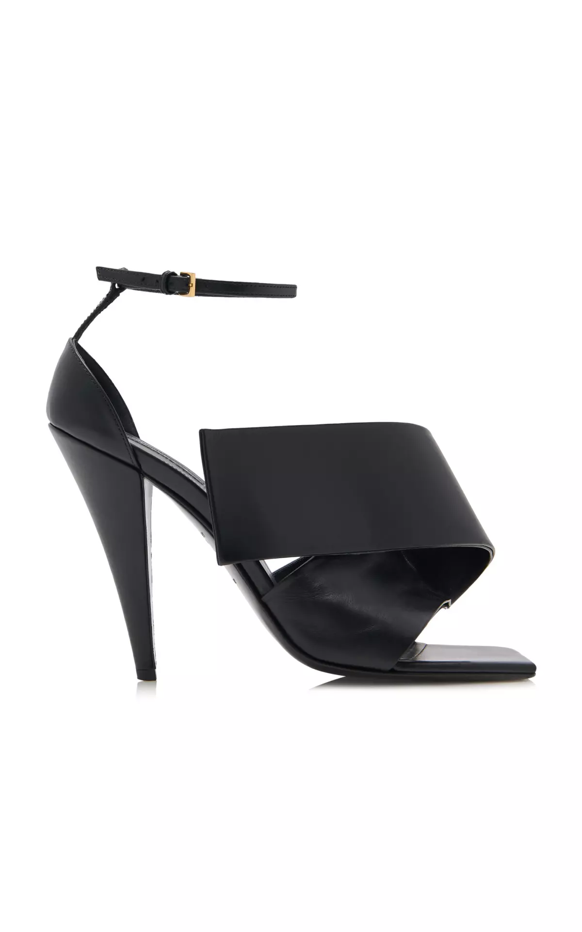 Twisted Ribbon Leather Sandals