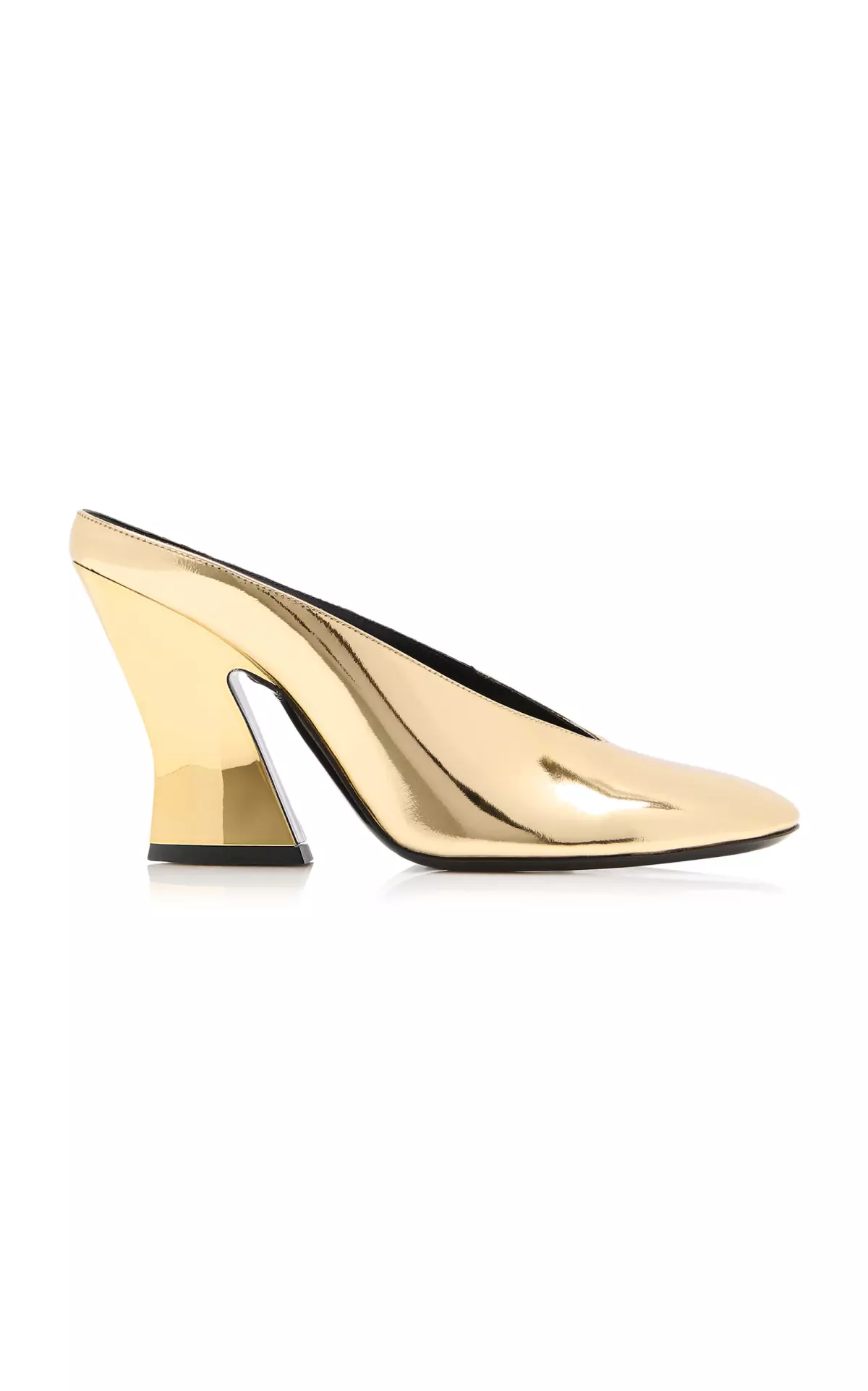 Metallic Leather Mules