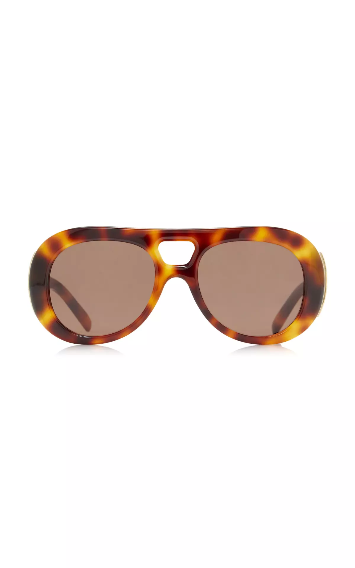 Bold Aviator-Frame Acetate Sunglasses