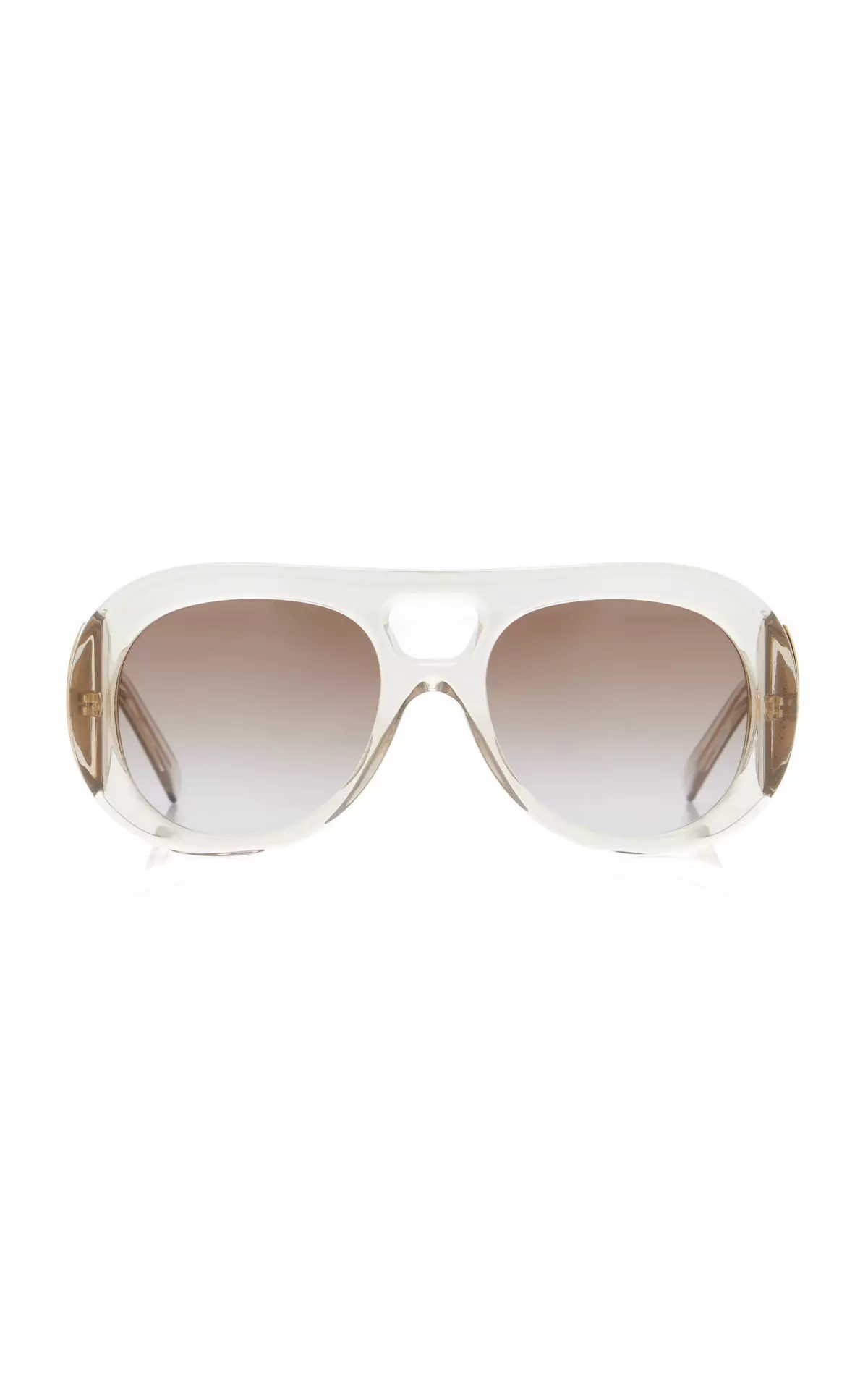 Bold Aviator-Frame Acetate Sunglasses