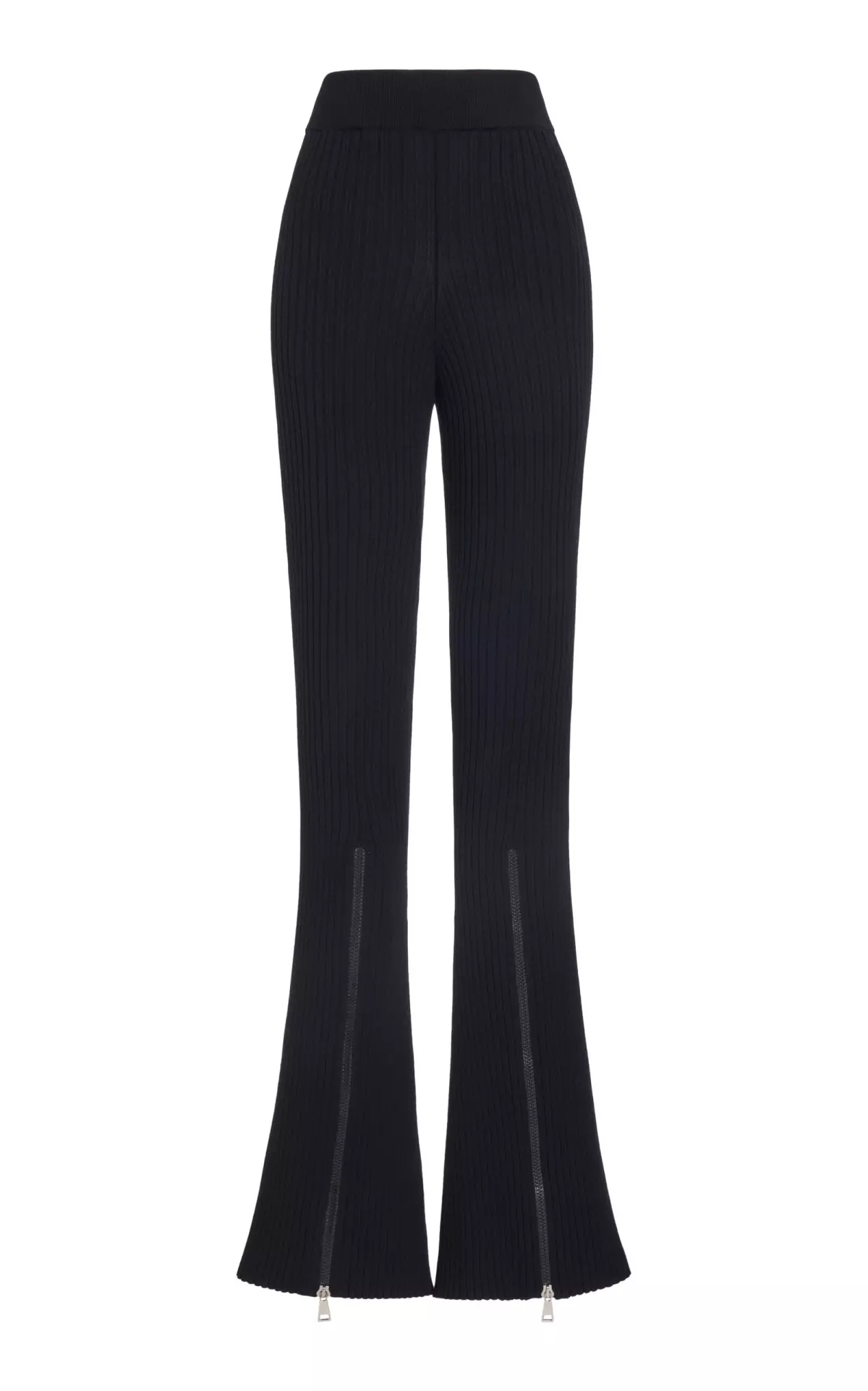 Zipped Flared-Leg Knit Ski Pants