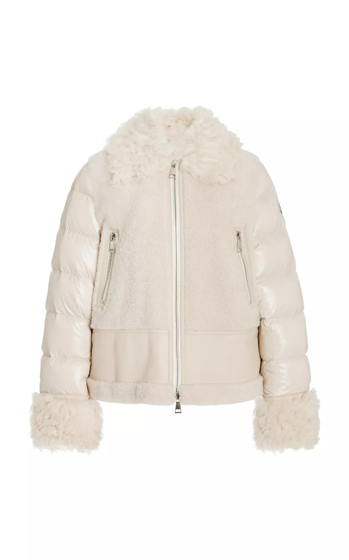 Gaillands Shearling-Trimmed Leather Down Jacket