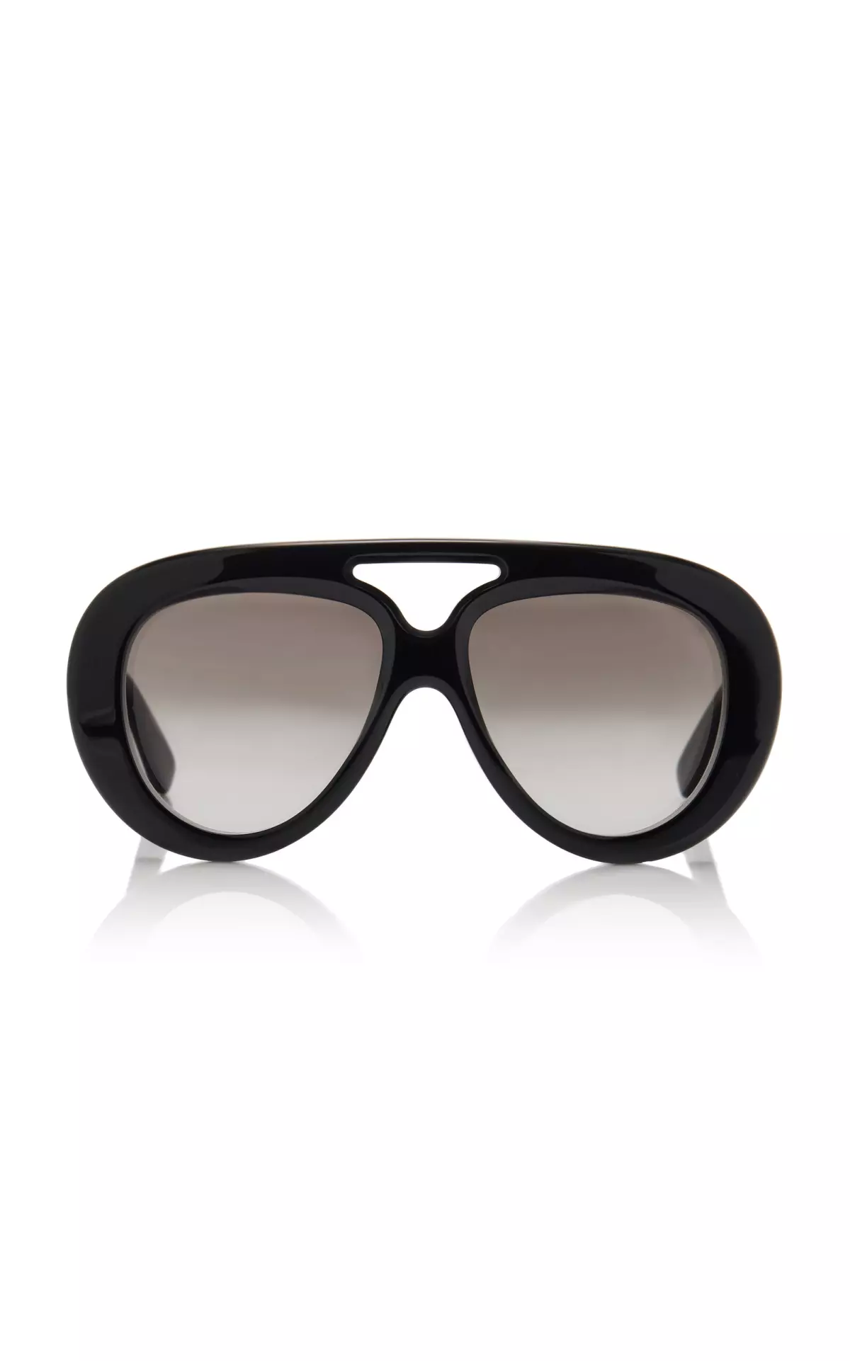Curvy Oversized Aviator-Frame Acetate Sunglasses