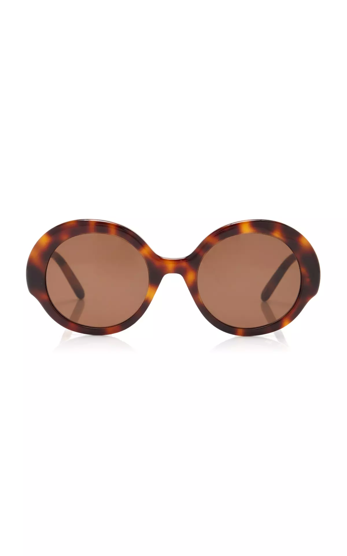 Oversized Round-Frame Tortoiseshell-Acetate Sunglasses