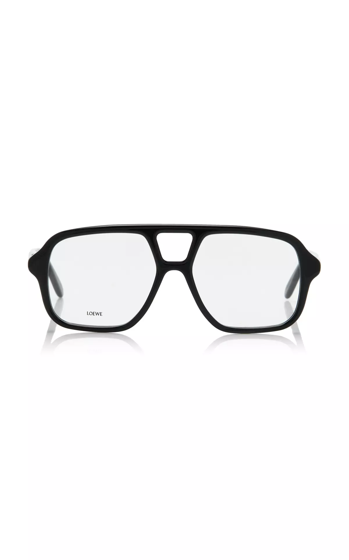 Slim Aviator-Frame Acetate Glasses