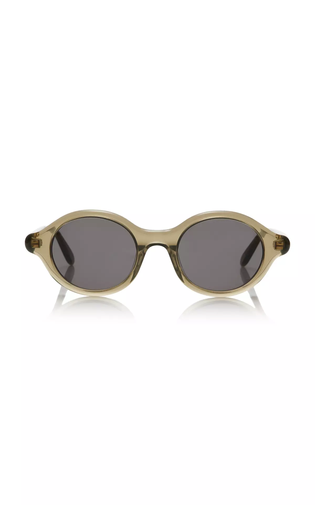 Epsilon Slim Round-Frame Acetate Sunglasses