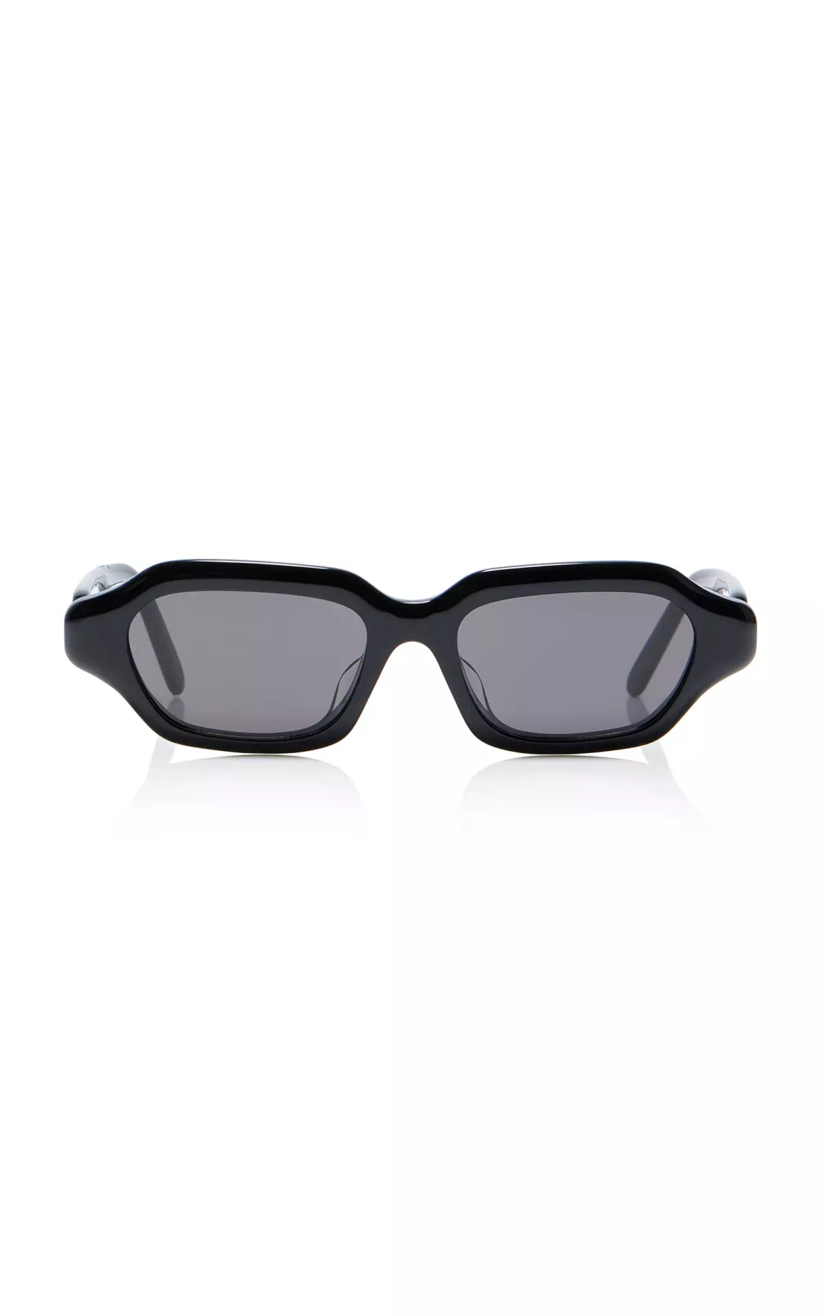 Slim Rectangle-Frame Acetate Sunglasses