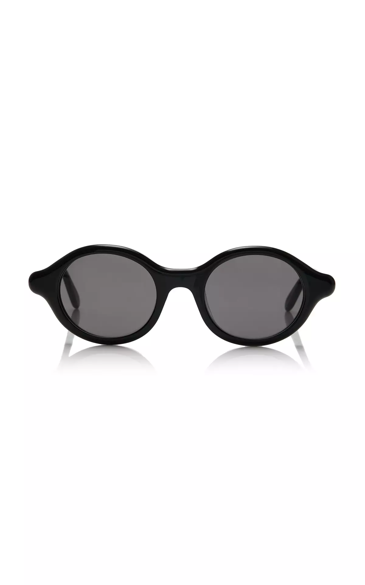 Epsilon Slim Round-Frame Acetate Sunglasses
