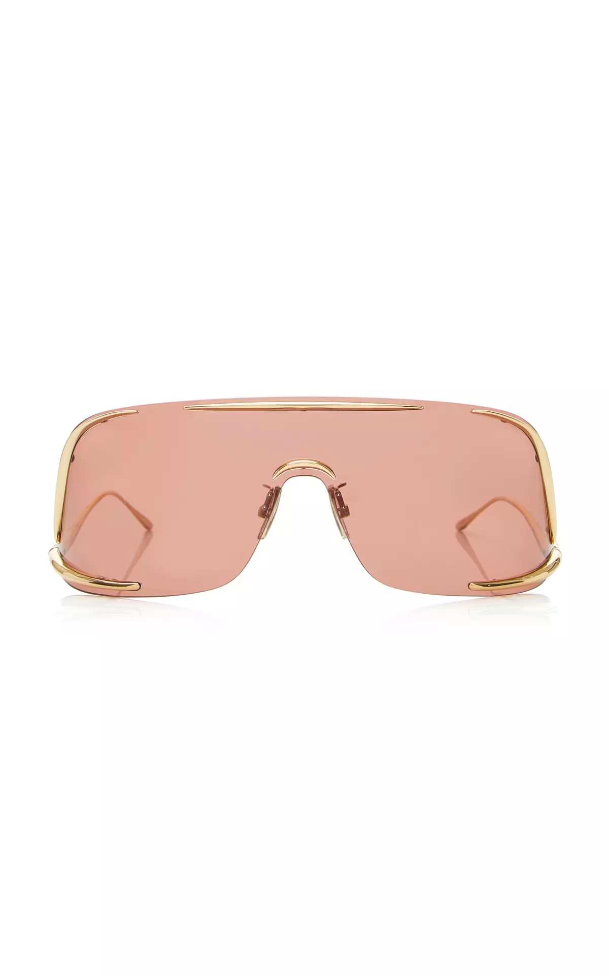 Shield Mask-Frame Metal Sunglasses