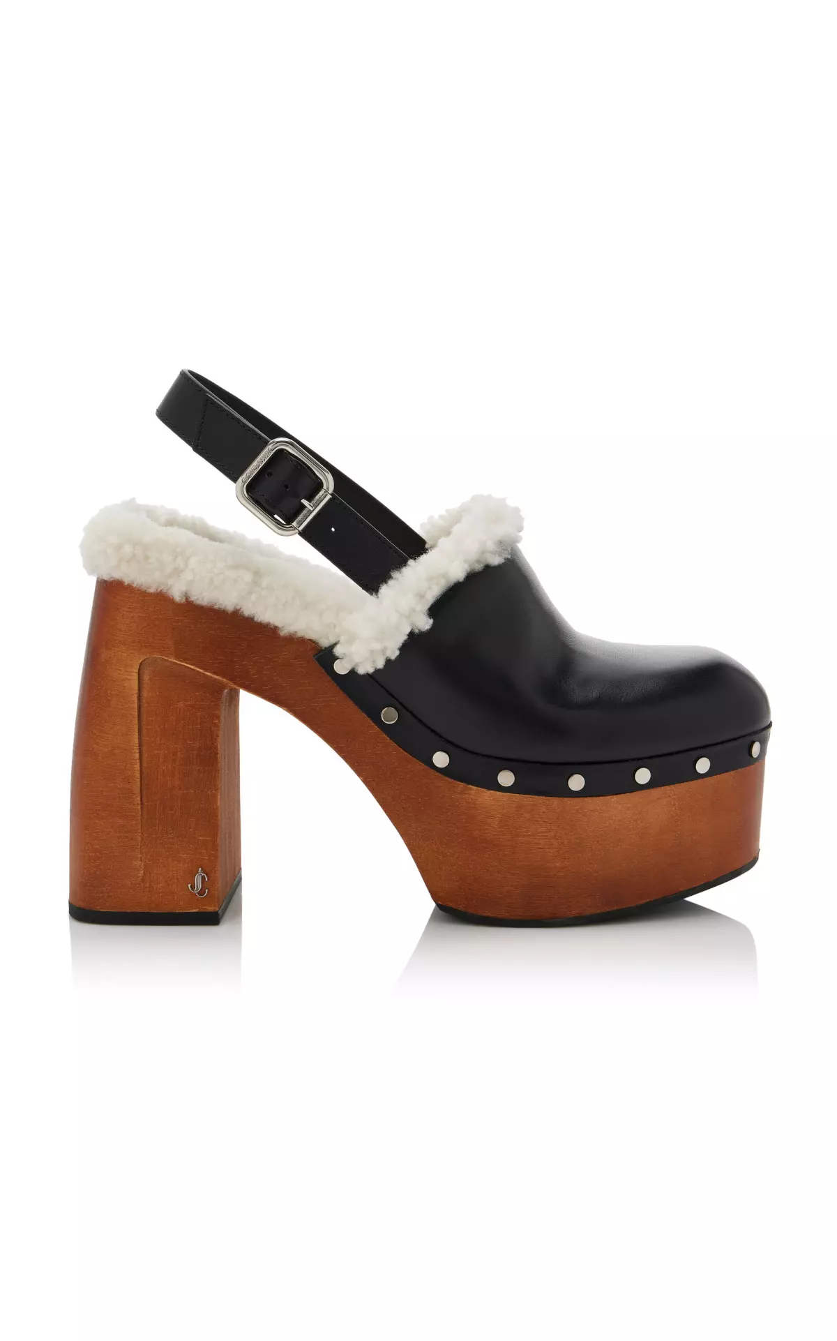 Alida Shearling Platform Clogs