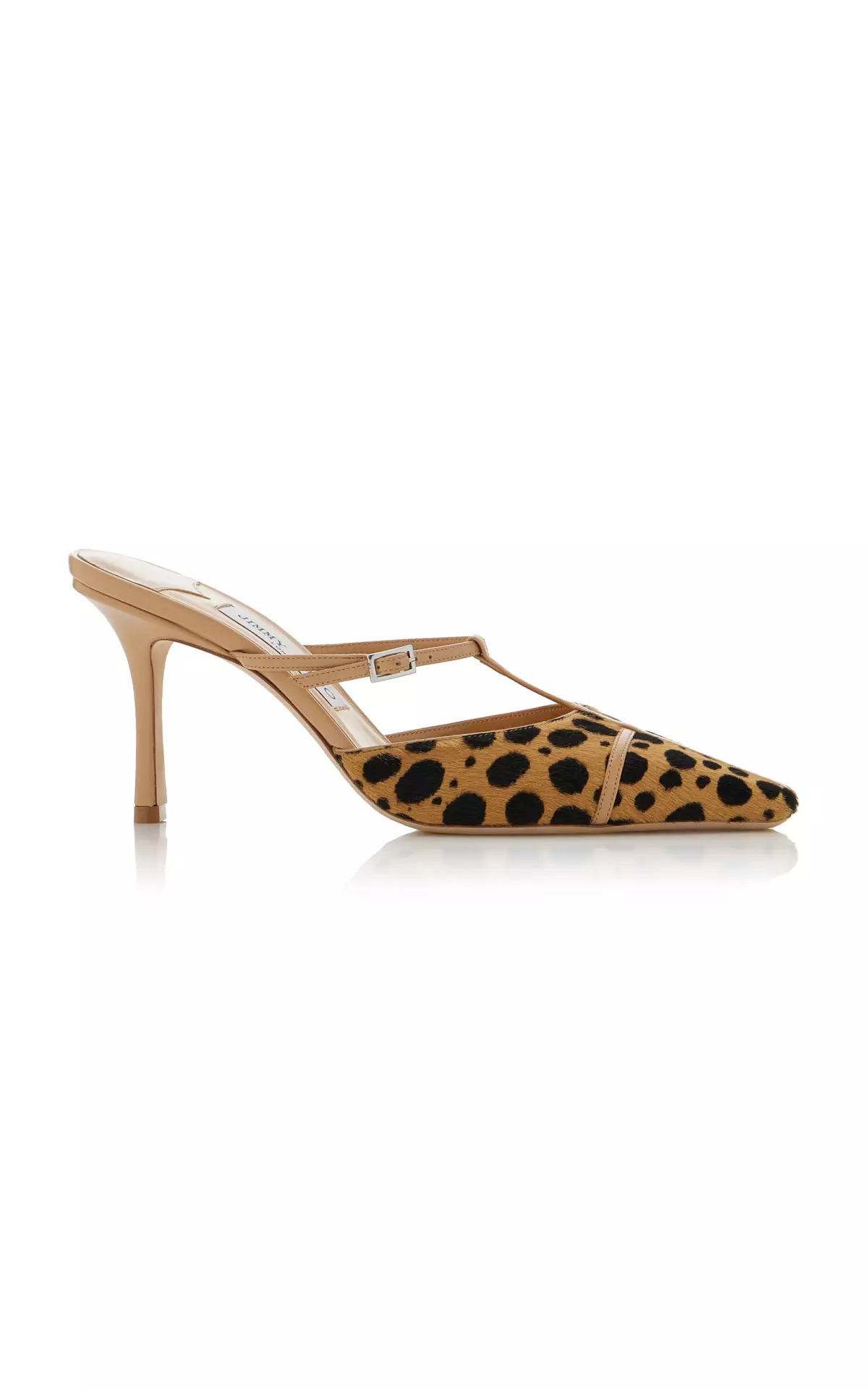 x Conner Ives Gloria Cheetah-Print Pony Hair Mules
