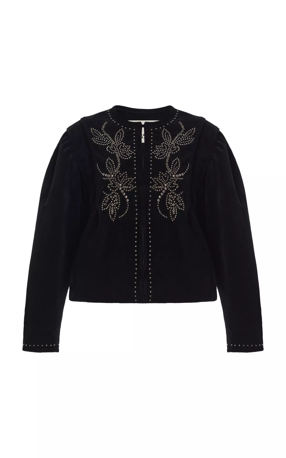 Pietra Embellished Velvet Bomber Jacket