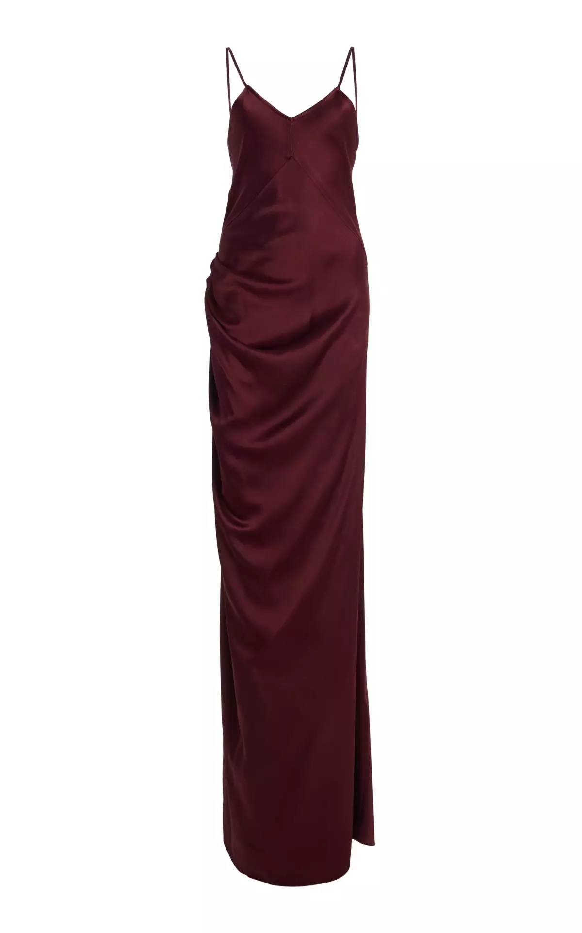 Draped Satin Maxi Cami Dress