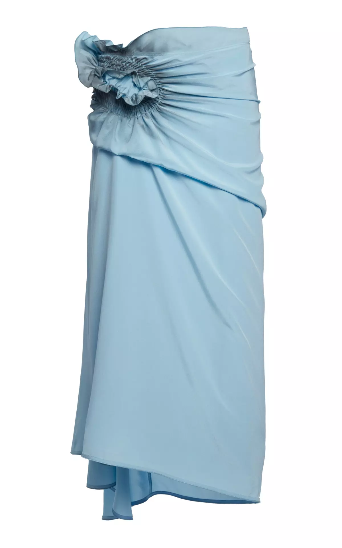 Smock-Detailed Silk Skirt