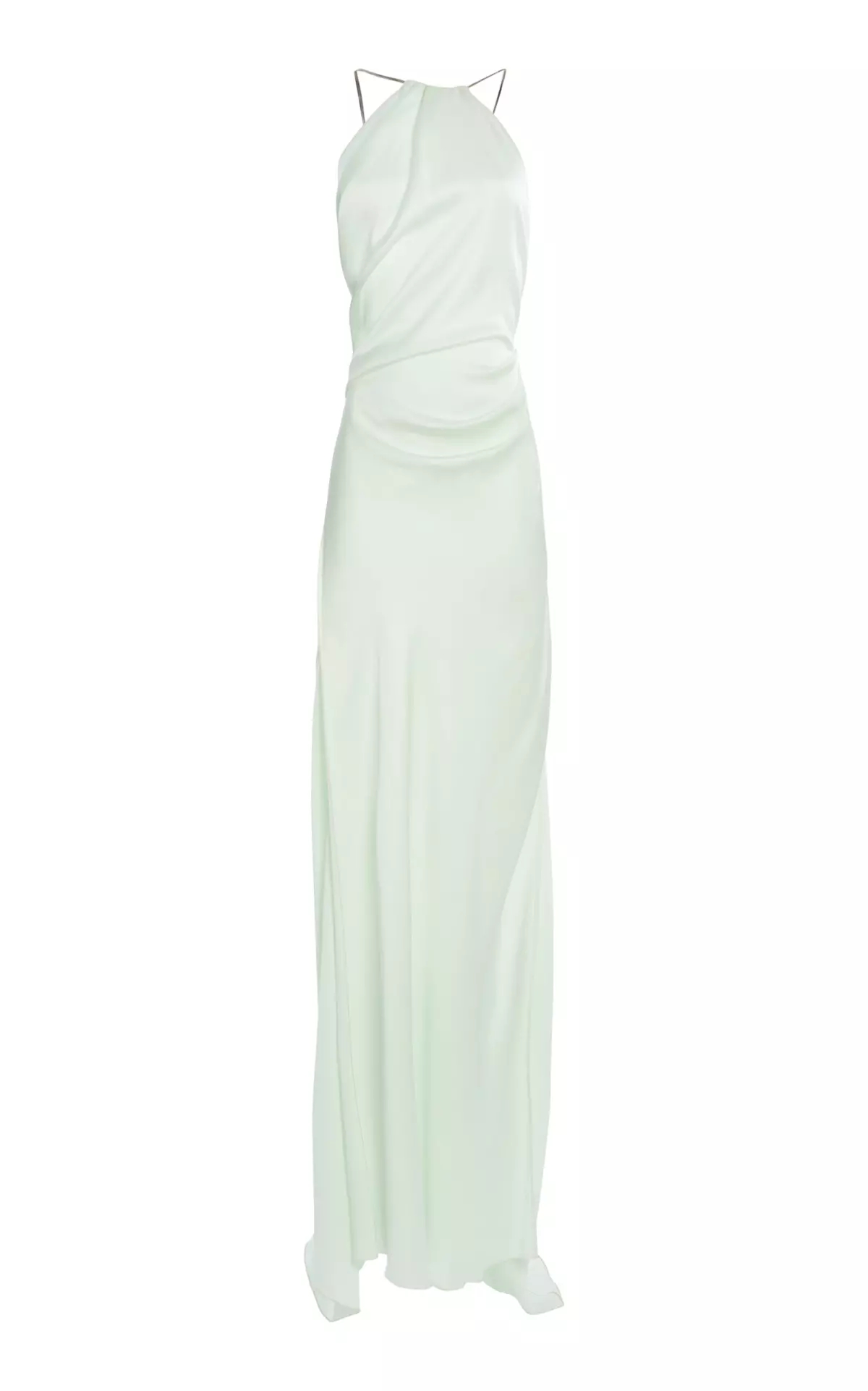 Chain-Detailed Satin Gown