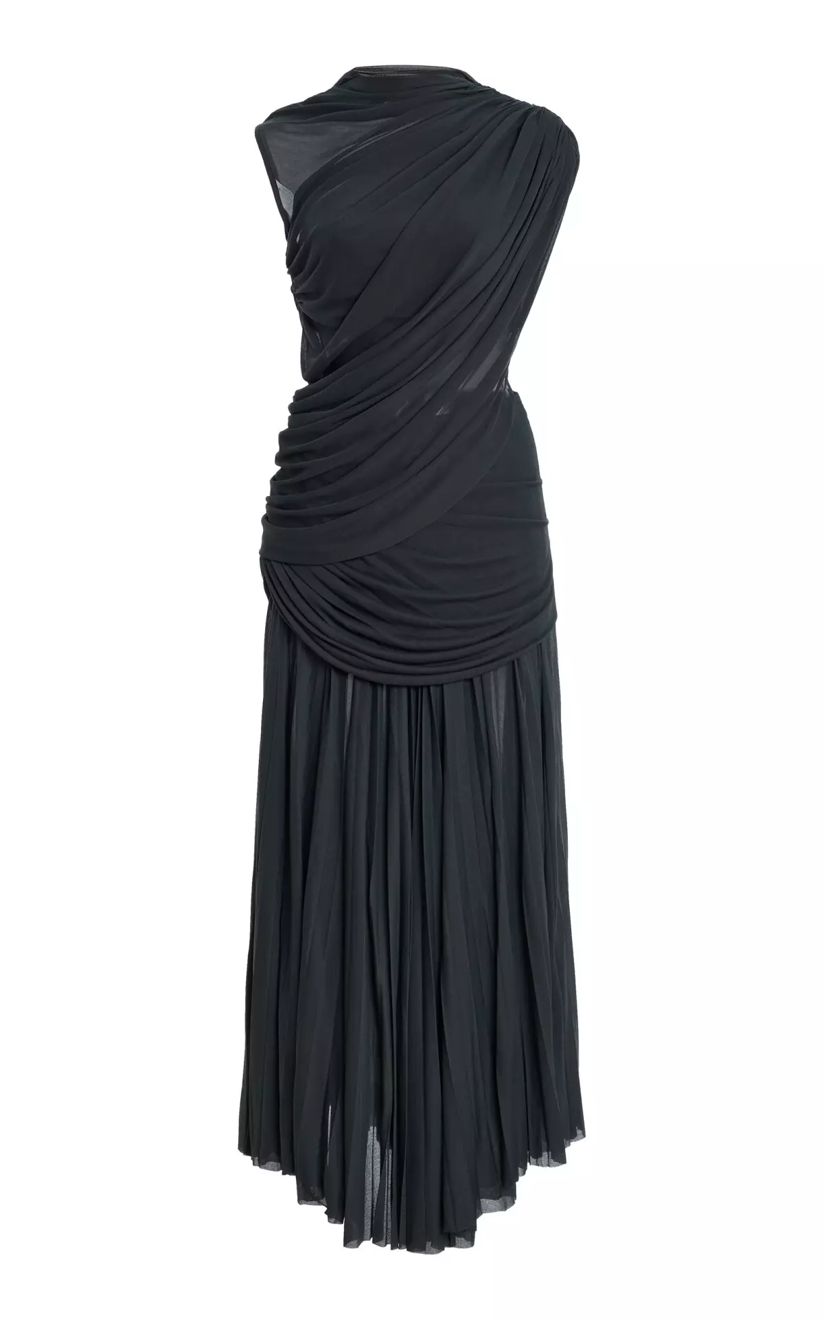 Irma Draped Jersey Midi Dress