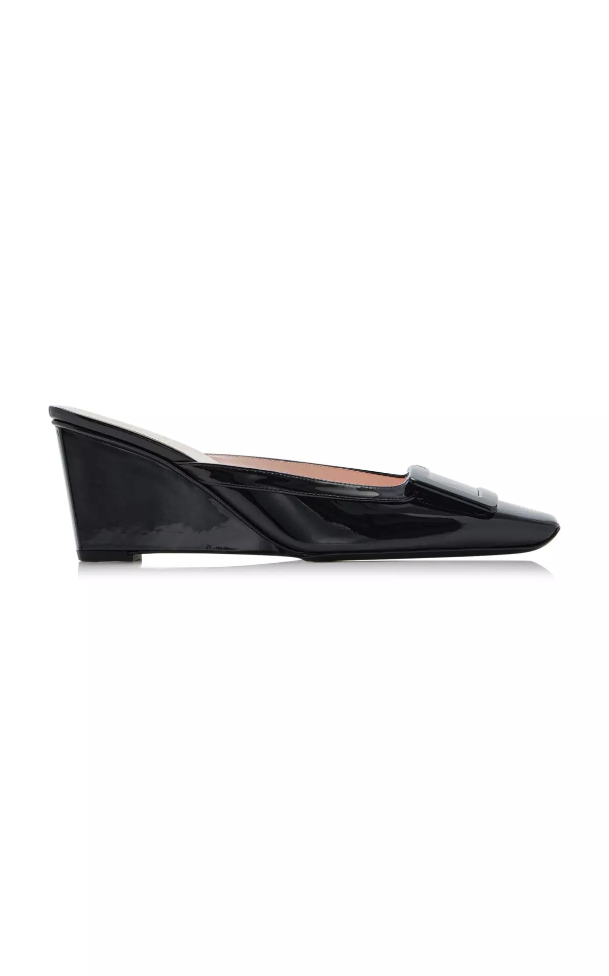 Belle Vivier Leather Mule Wedges
