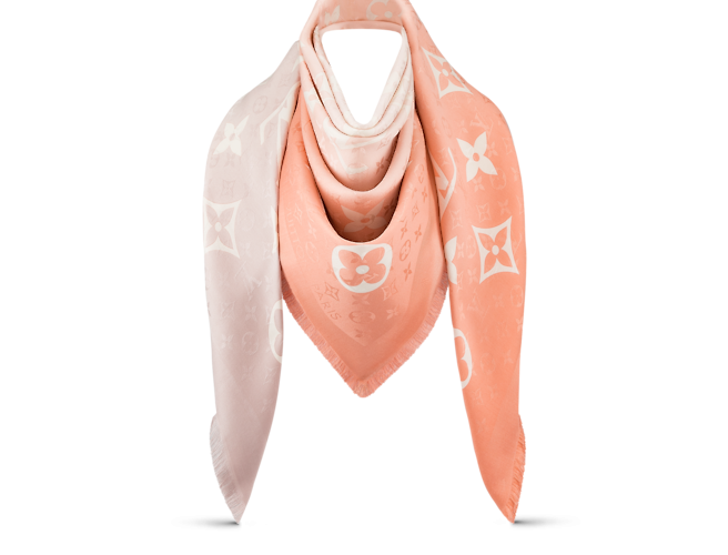 Chale LV Monogram Gradient Couleurs Brume la tendance incontournable de la mode